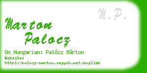 marton palocz business card