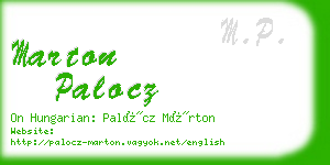 marton palocz business card